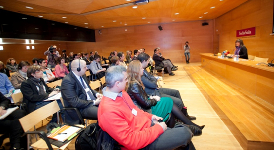 The city Mayor Nuria Marin with the audience